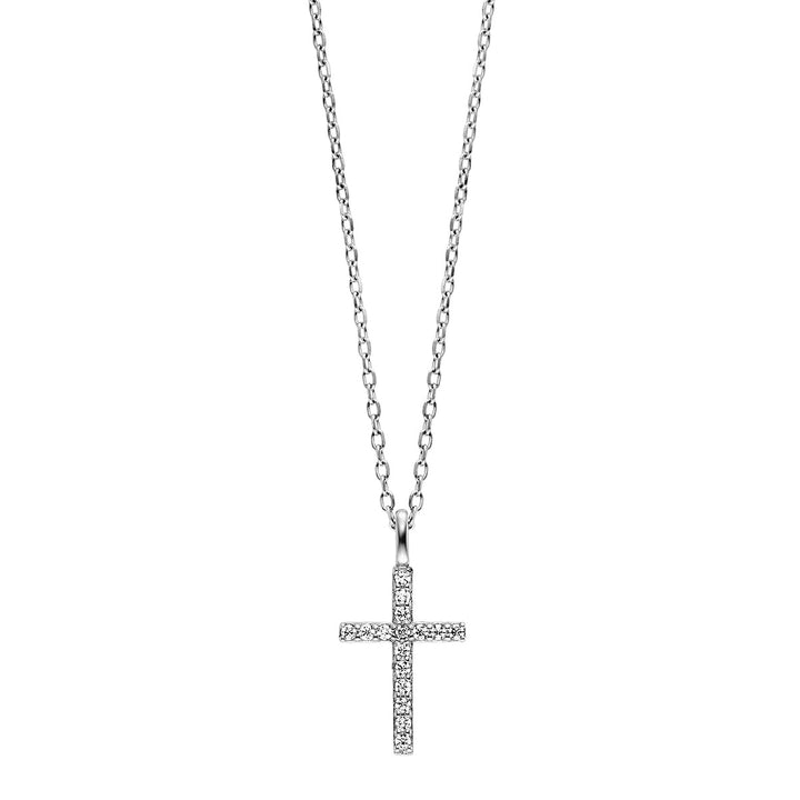 Julie Julsen Kids Halskette mit Anhänger Sparkling Cross - JJKNE33856-S