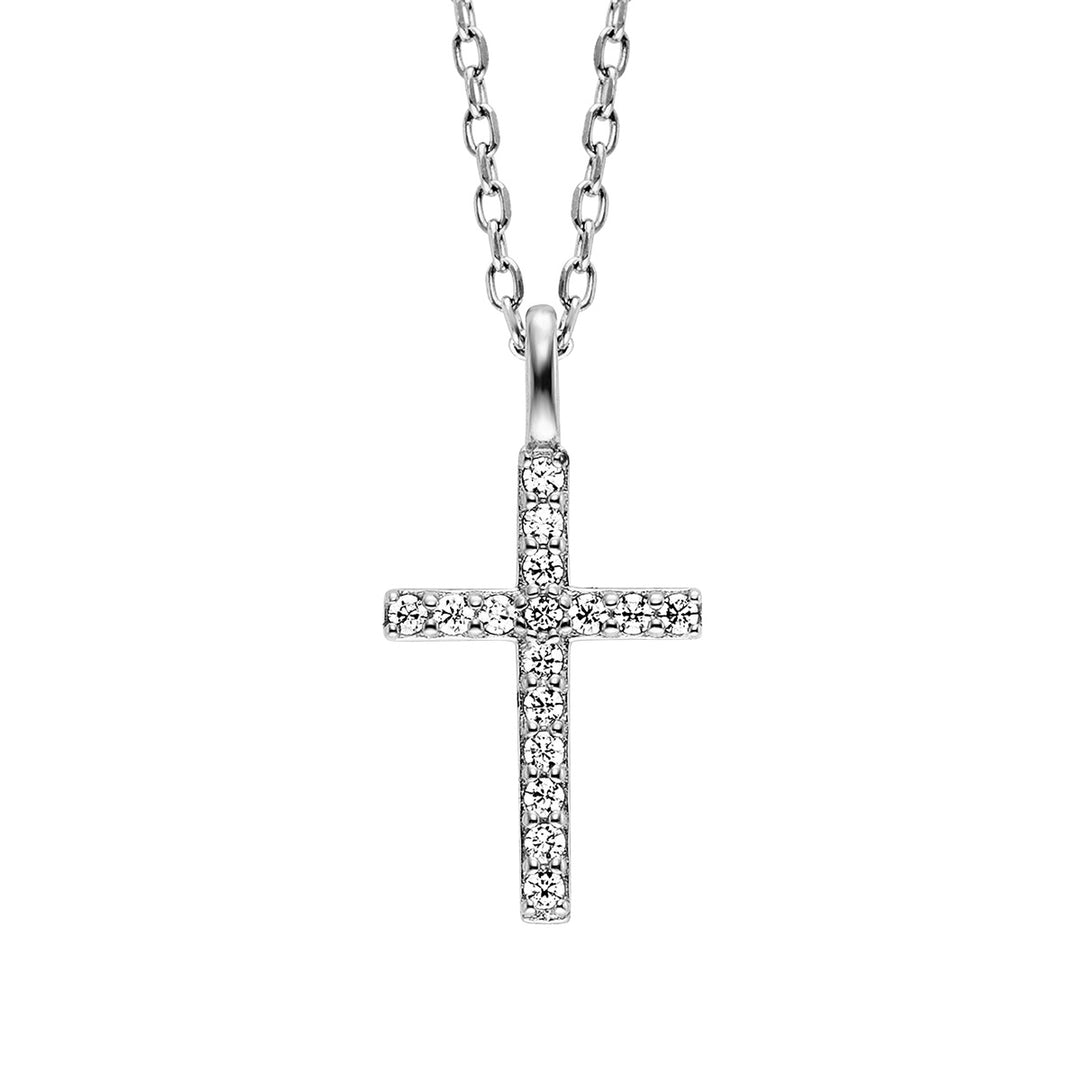 Julie Julsen Kids Halskette mit Anhänger Sparkling Cross - JJKNE33856-S