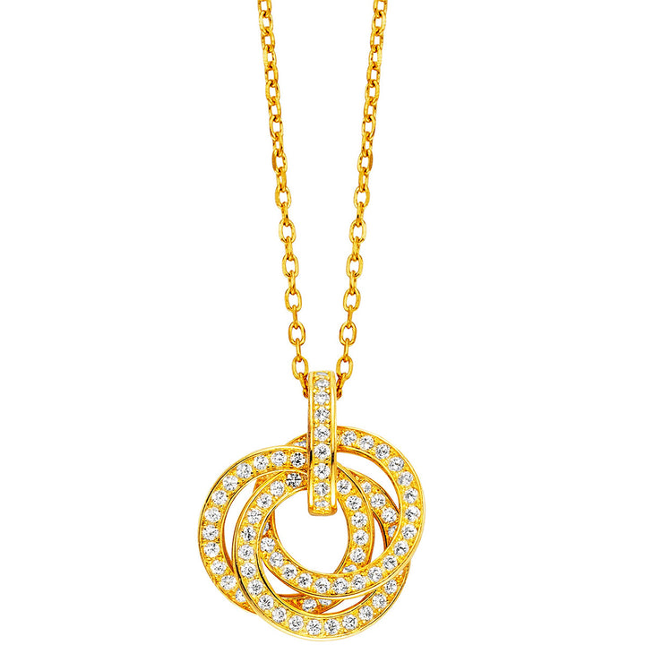 Julie Julsen Halskette mit Anhänger Rings - JJNE3309YG