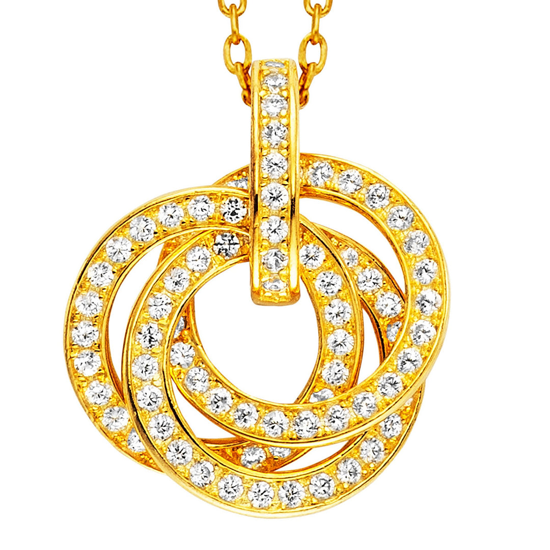 Julie Julsen Halskette mit Anhänger Rings - JJNE3309YG
