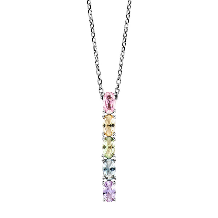 Julie Julsen Collier avec pendentif Crystal Line - JJNE33359-3S