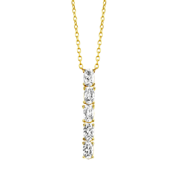 Julie Julsen Crystal Line Necklace with Pendant - JJNE33359-4G