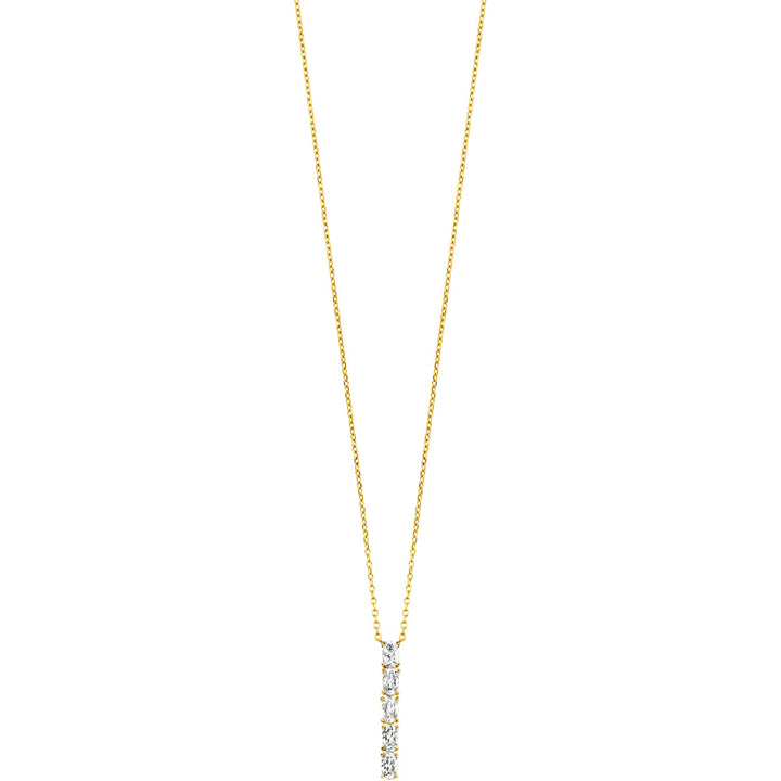 Julie Julsen Crystal Line Halskette mit Anhänger - JJNE33359-4G