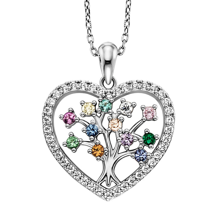 Julie Julsen Halskette mit Anhänger Heart Tree - JJNE33432-3S