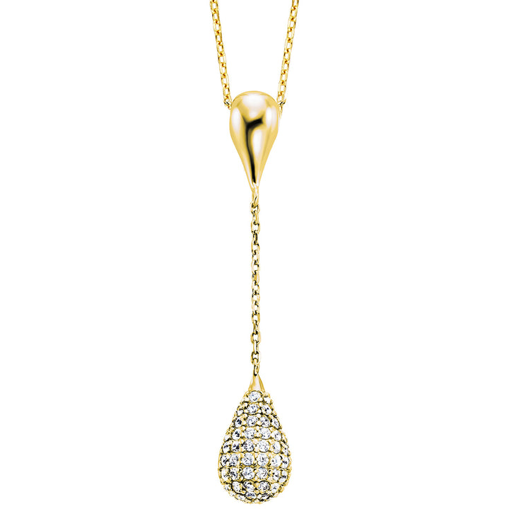 Julie Julsen Halskette mit Anhänger Crystal Drop - JJNE33851-G