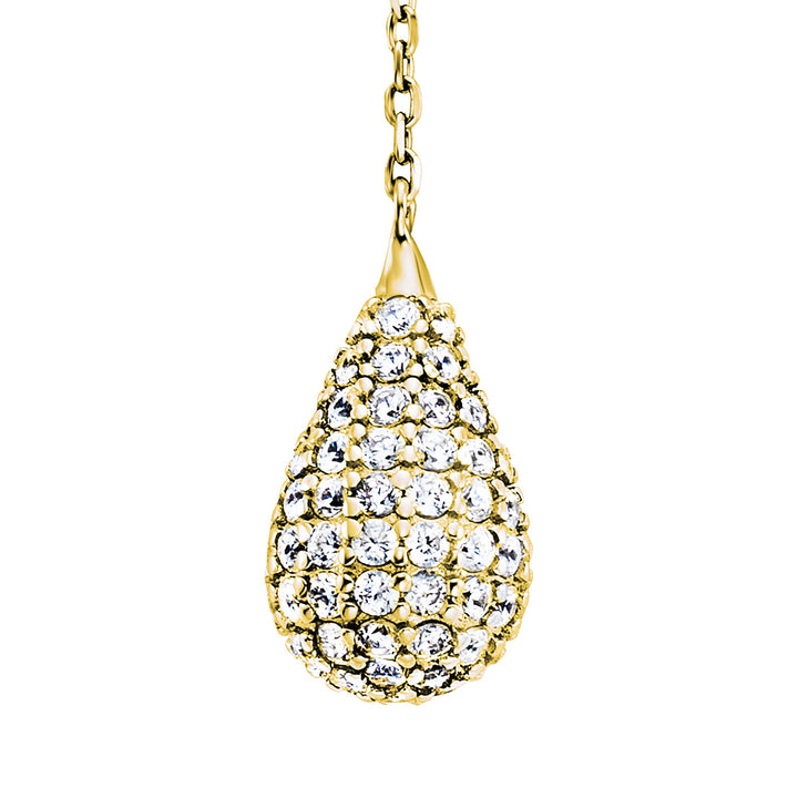 Julie Julsen Halskette mit Anhänger Crystal Drop - JJNE33851-G