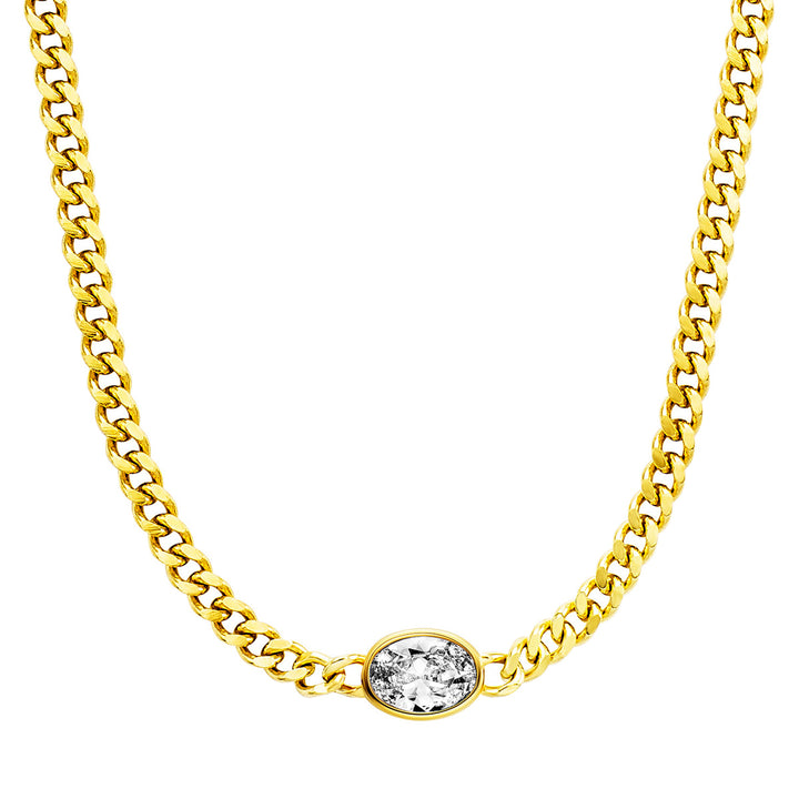 Julie Julsen Oval Cut Necklace with Pendant - JJNE34113G