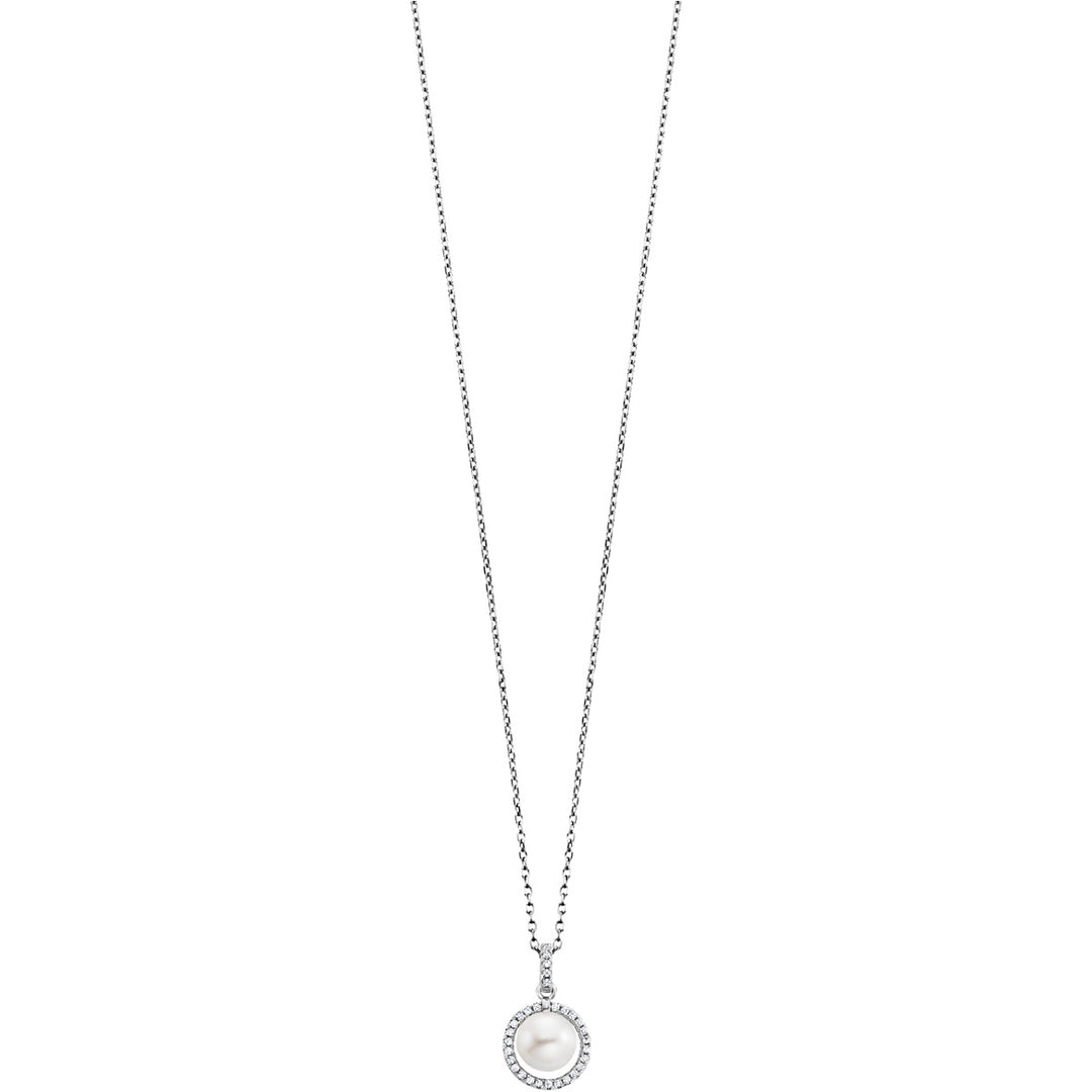 Julie Julsen Circle Pearl Halskette mit Anhänger - JJNE3434S