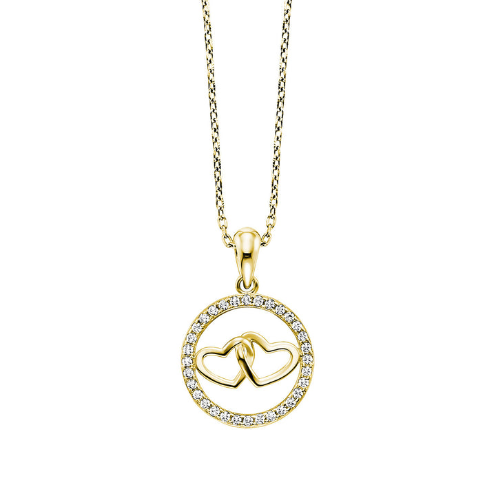 Julie Julsen Halskette mit Anhänger Hearts - JJNE34928-G