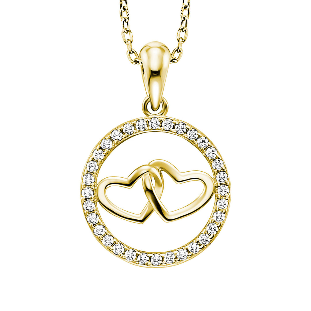 Julie Julsen Halskette mit Anhänger Hearts - JJNE34928-G