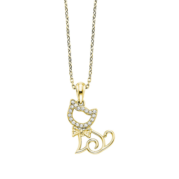 Collier Julie Julsen avec pendentif chat - JJNE34932-G
