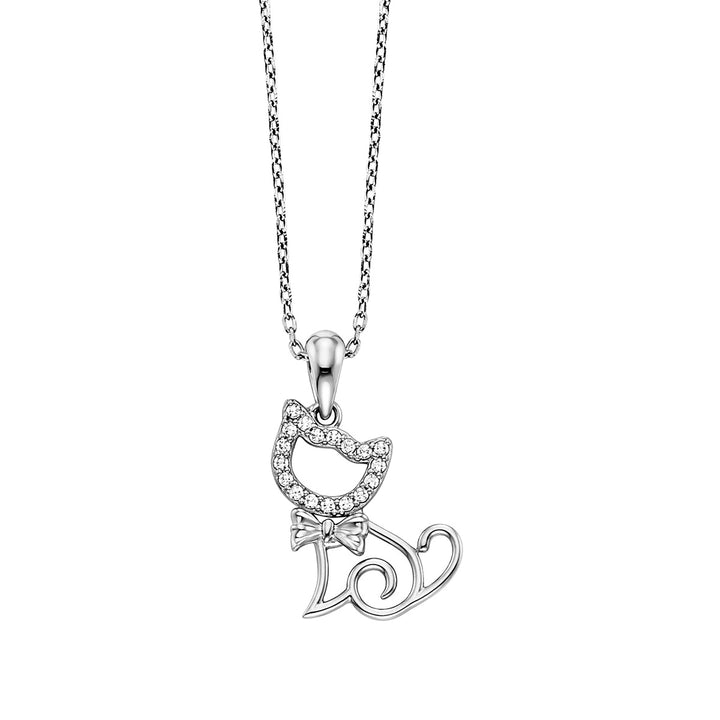 Julie Julsen Halskette mit Anhänger Cat - JJNE34932-S