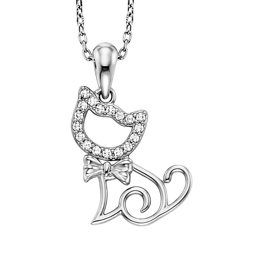 Julie Julsen Halskette mit Anhänger Cat - JJNE34932-S