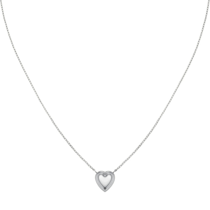 Rosefield Mini Ridged Puffy Heart Halskette - JNPHS-J1009