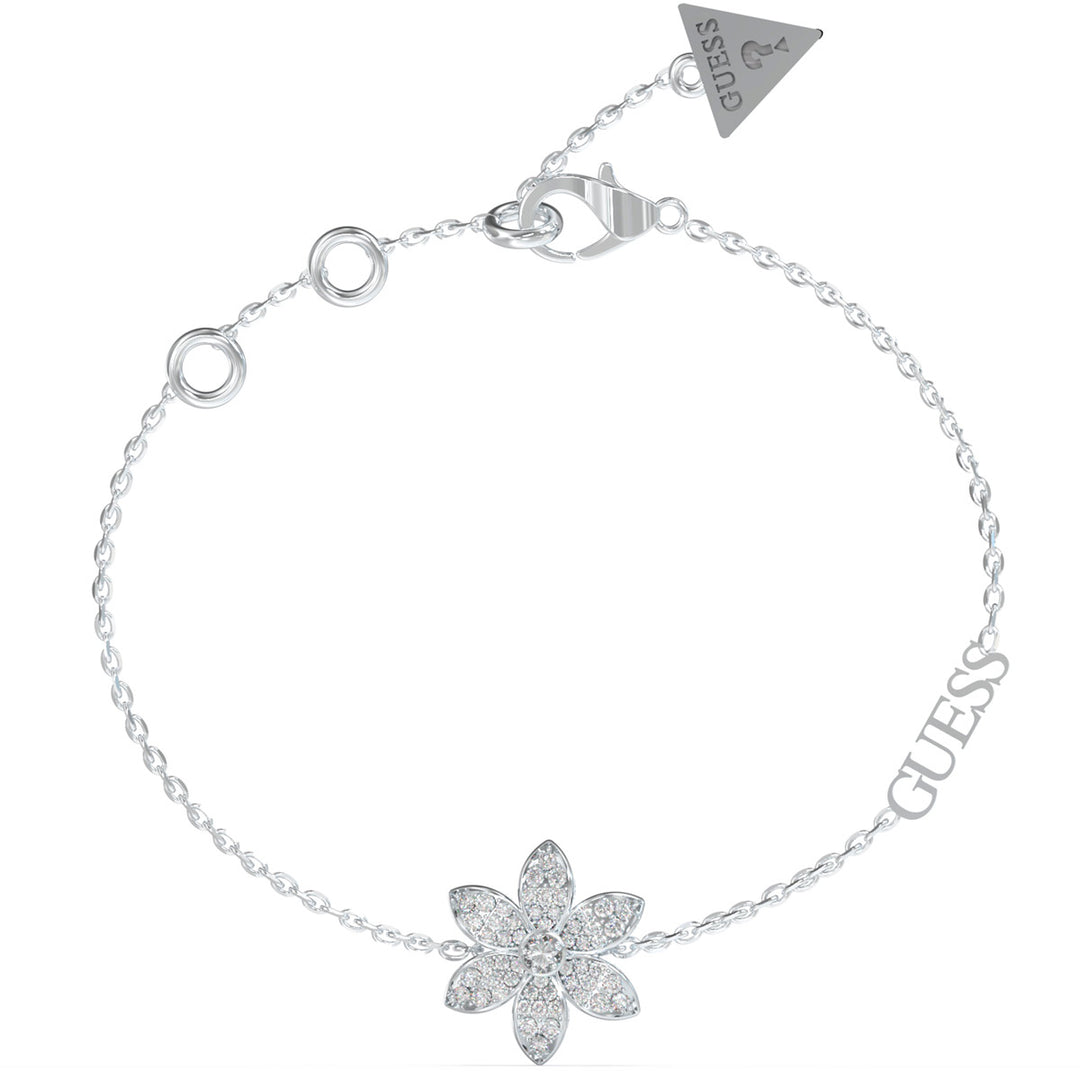 Guess White Lotus Armband - JUBS04322JWRHS