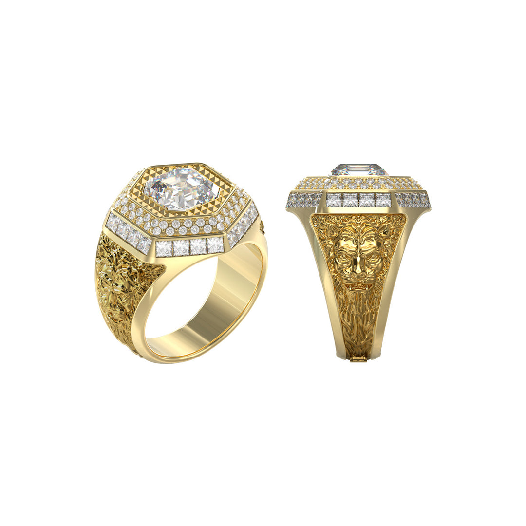 Guess Lion King Ring - JUMR06009JWAG