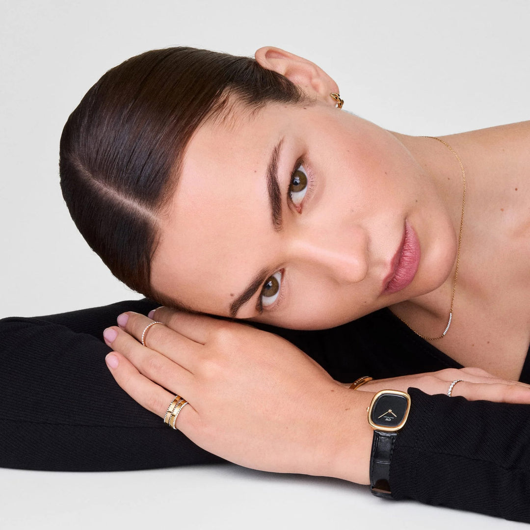 Daniel Wellington Margot Reading Onyx Ceramic Gold - DW00100880