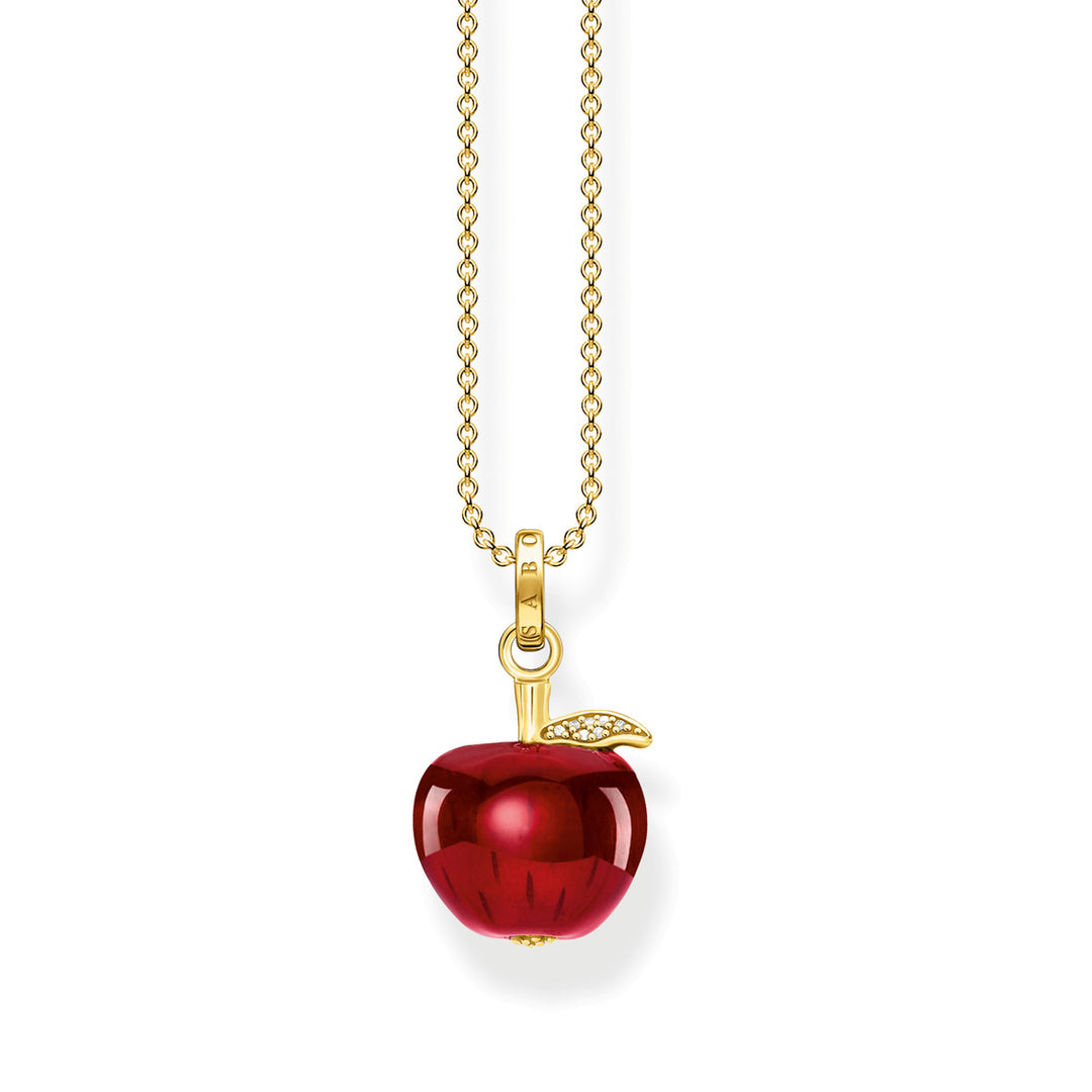 Thomas Sabo Halskette mit rotem Apfel vergoldet - KE1991-414-10-L45V