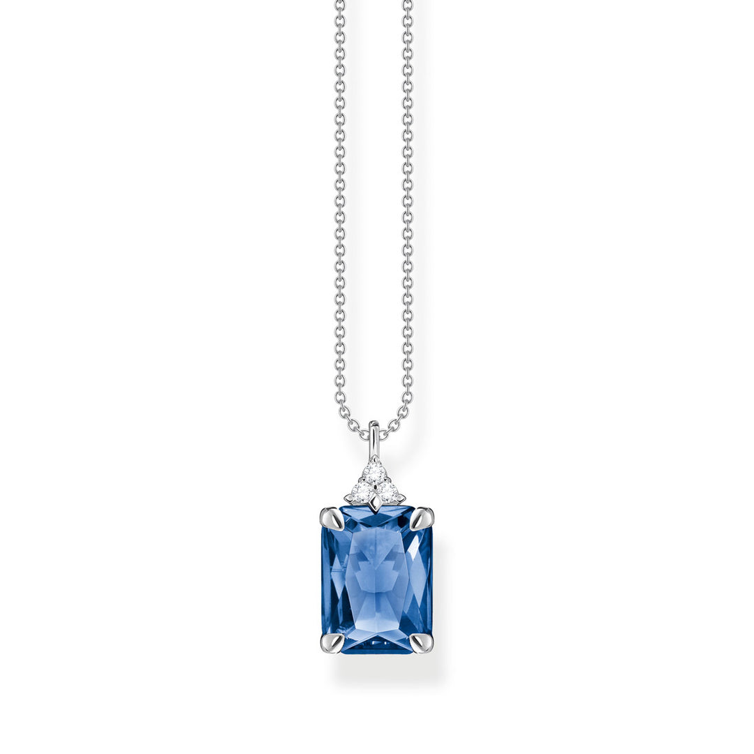 Thomas Sabo Halskette mit Blauen und Weissen Steinen Silber - KE2089-166-1-L45V