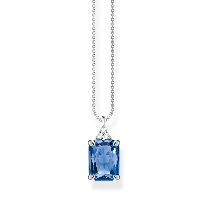 Thomas Sabo Halskette mit Blauen und Weissen Steinen Silber - KE2089-166-1-L45V