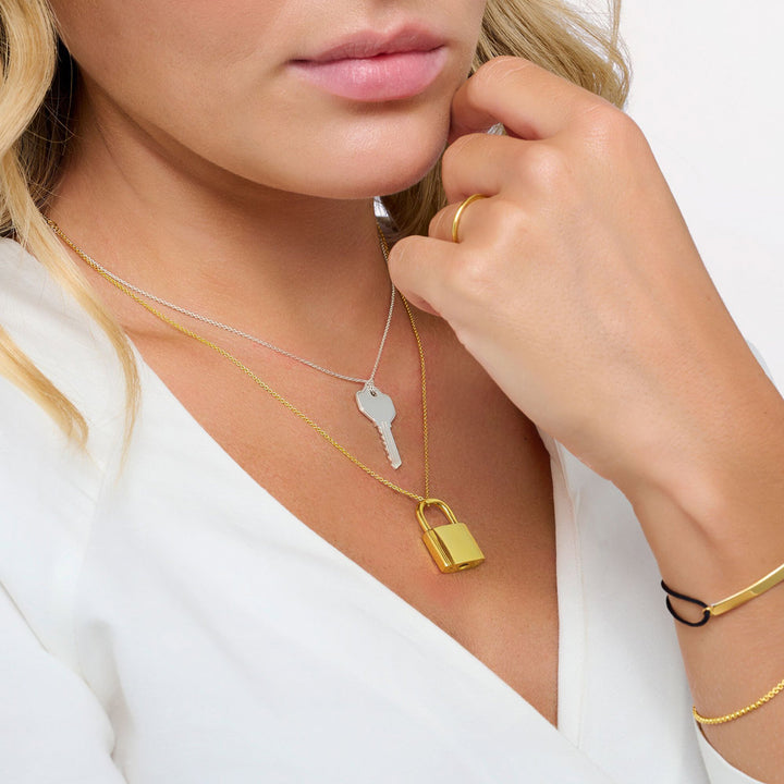 Thomas Sabo Schloss Halskette Gold - KE2130-413-39-L45V