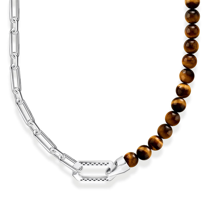 Thomas Sabo Halskette mit braunen Beads Silber geschwärzt - KE2179-826-2-L55V