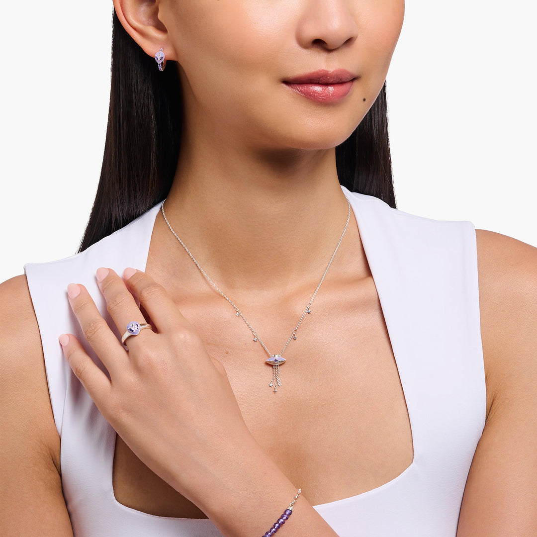 Thomas Sabo Halskette mit Ufo und Stern Anhängern Silber - KE2197-041-21-L45V