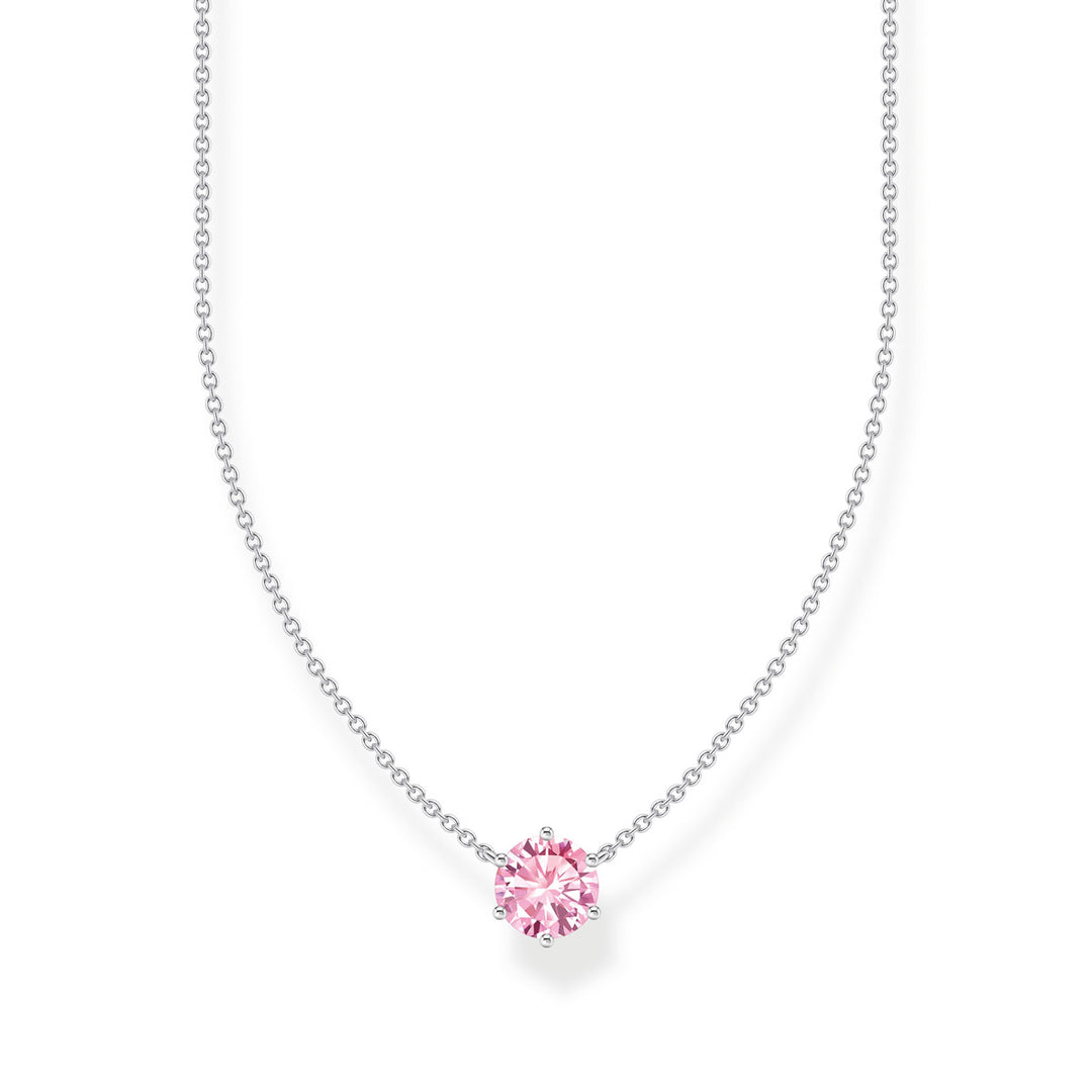 Thomas Sabo Halskette mit pinkfarbenem Zirkonia Anhänger Silber - KE2210-051-9-L45V