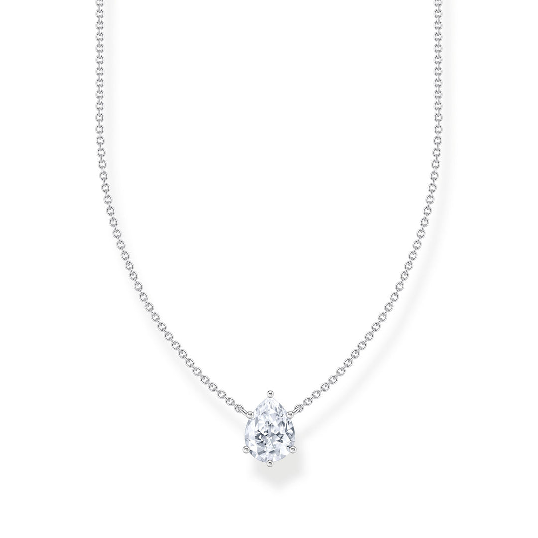 Thomas Sabo Halskette mit weissem Tropfen Anhänger Silber - KE2213-051-14-L45V