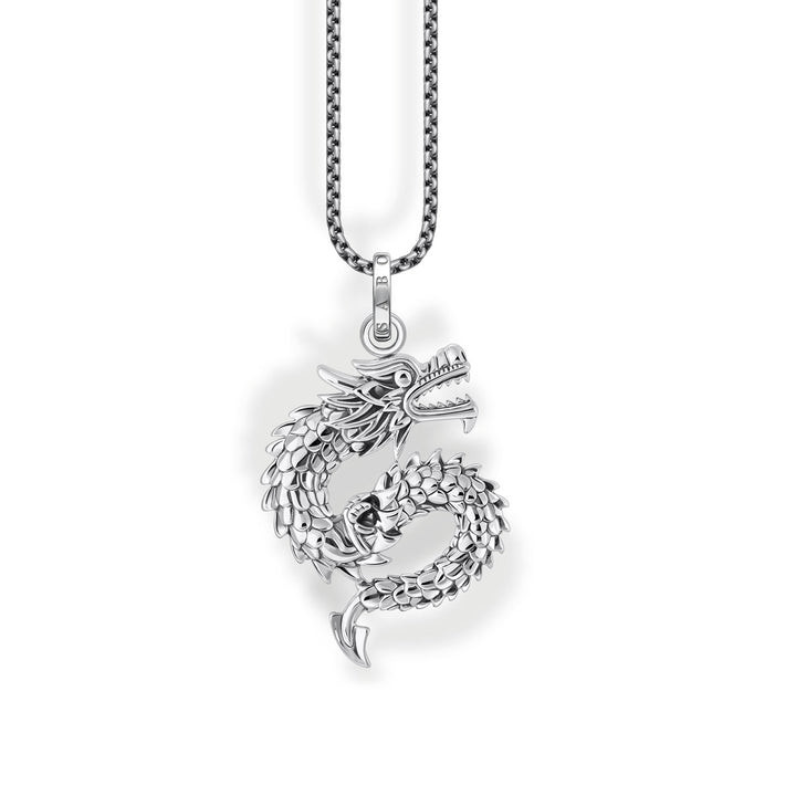 Thomas Sabo Halskette mit Drachen Anhänger Silber geschwärzt - KE2274-637-21-L50V