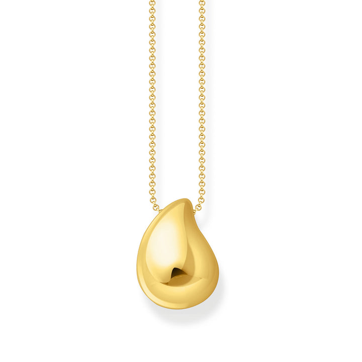 Thomas Sabo Halskette mit Anhänger in organischer Tropfenform vergoldet - KE2281-413-39-L50V