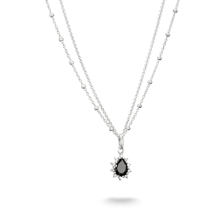 Thomas Sabo Necklace True Romance Black Stone Silver - KE2294-643-11-L45V