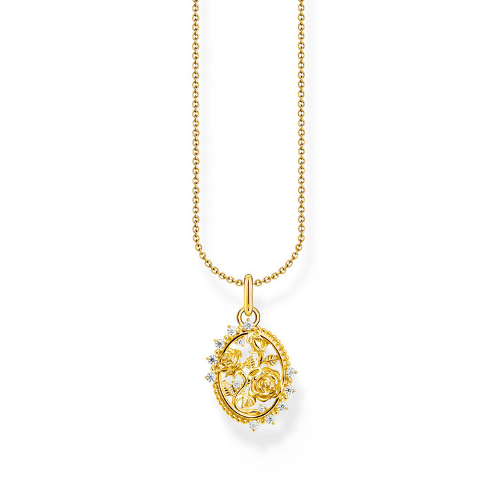 Thomas Sabo Halskette mit Anhänger Roses Romance vergoldet - KE2301-414-14-L45V