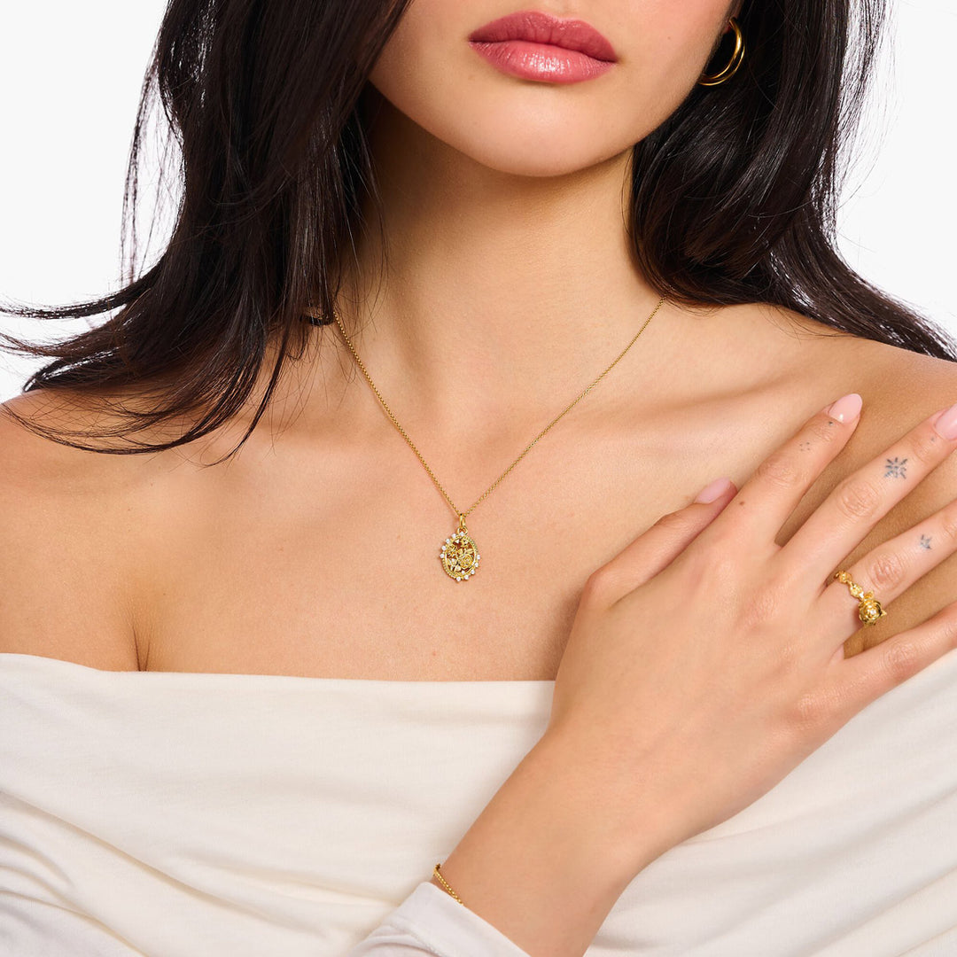Thomas Sabo Halskette mit Anhänger Roses Romance vergoldet - KE2301-414-14-L45V
