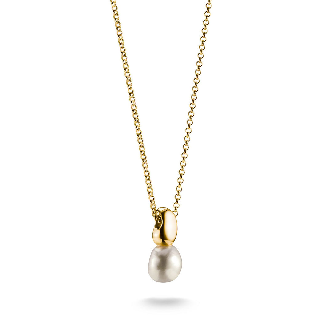 Thomas Sabo Halskette mit Perlen Anhänger Natural Beauty vergoldet - KE2318-430-14-L45V