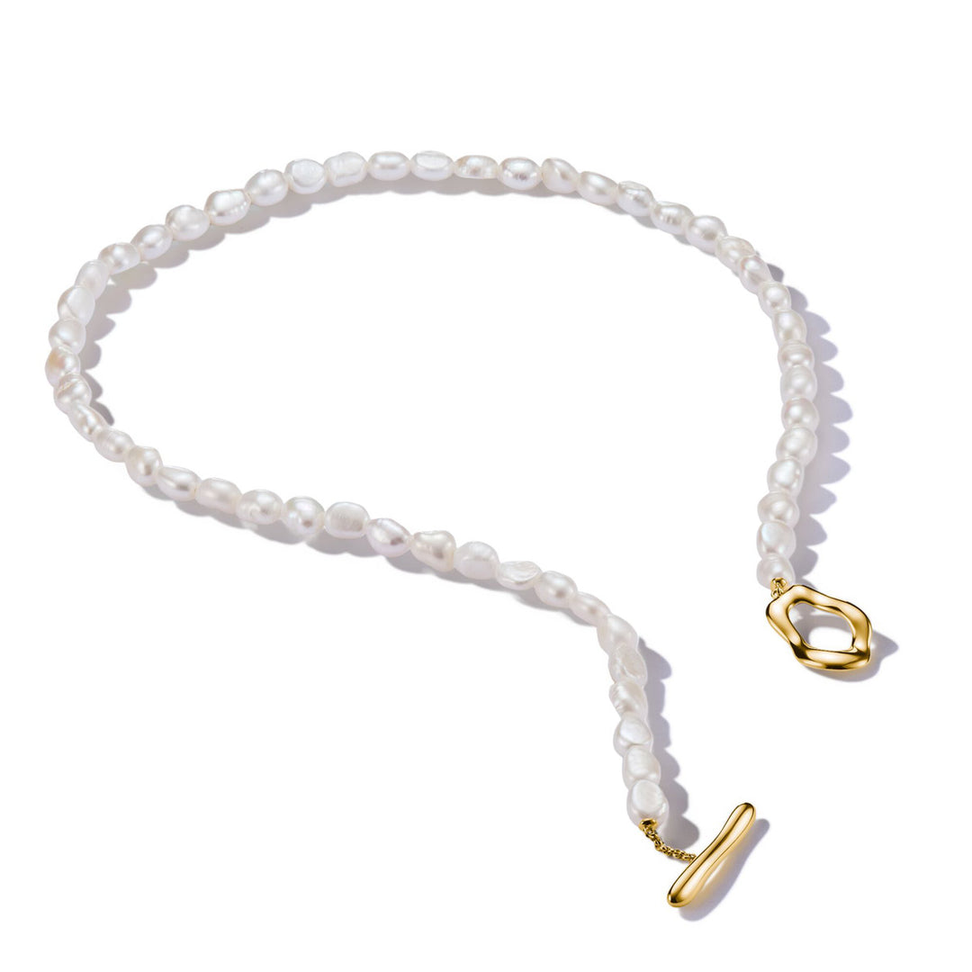 Thomas Sabo Perlenkette Natural Beauty vergoldet - KE2320-430-14-L45