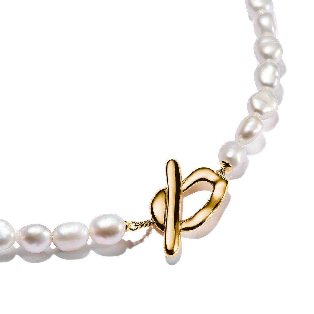 Thomas Sabo Perlenkette Natural Beauty vergoldet - KE2320-430-14-L45