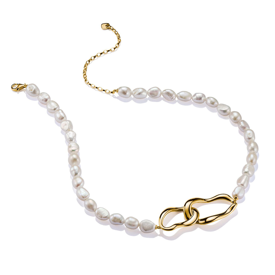 Thomas Sabo Perlenkette Natural Beauty vergoldet - KE2321-430-14-L50V