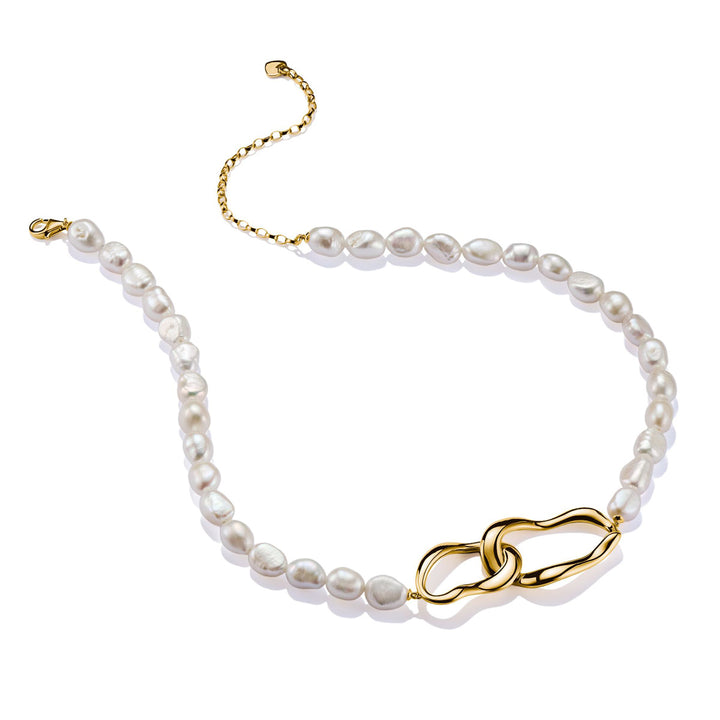 Thomas Sabo Perlenkette Natural Beauty vergoldet - KE2321-430-14-L50V