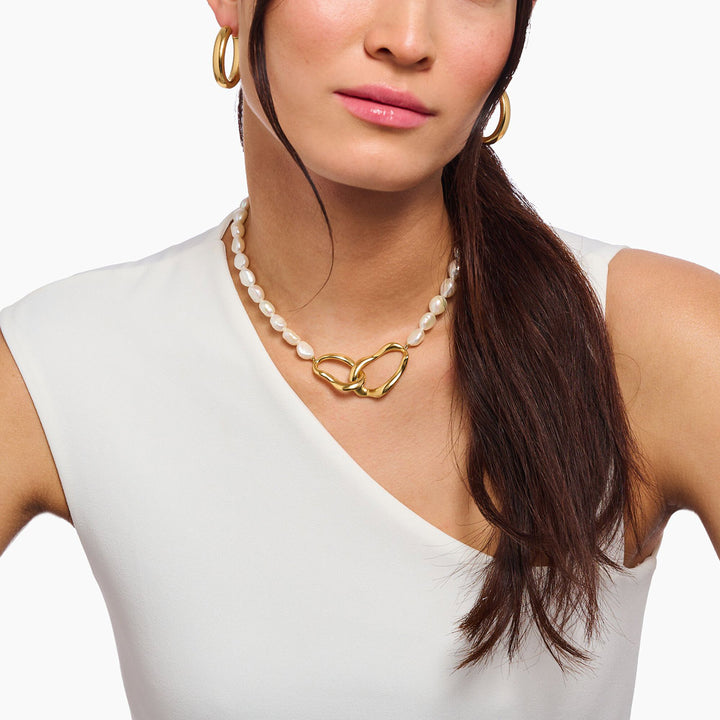 Thomas Sabo Perlenkette Natural Beauty vergoldet - KE2321-430-14-L50V