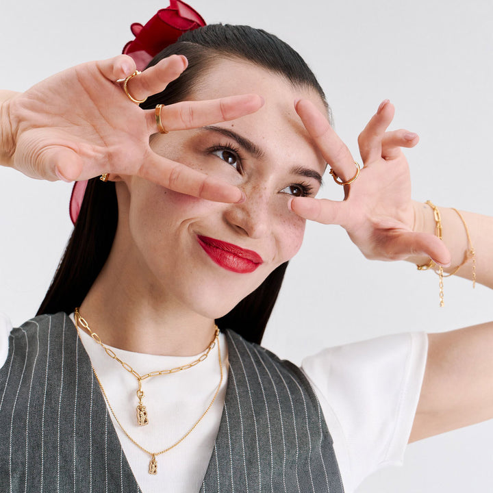 Thomas Sabo Halskette mit HARIBO Goldbär Anhänger vergoldet - KE2325-413-39-L50V