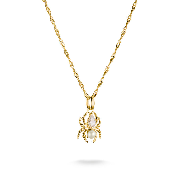 Thomas Sabo True Romance Spider Pearl Necklace 18k Gold Plating - KE2351-445-14-L45V