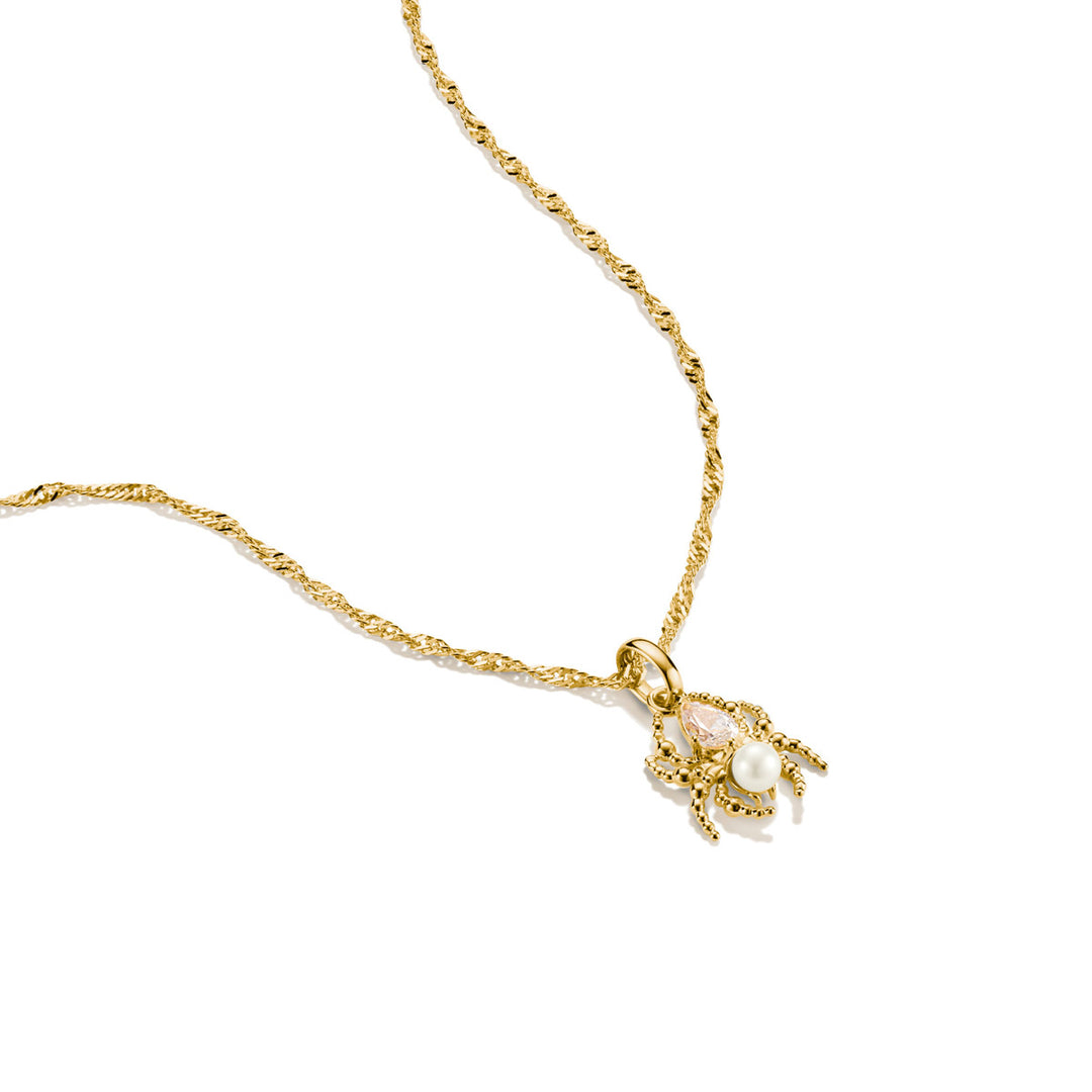 Thomas Sabo Halskette True Romance Spinne Perle 18k Vergoldung - KE2351-445-14-L45V