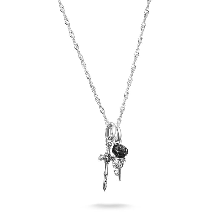 Thomas Sabo Halskette True Romance Schwert und Rose Zirkonia Silber - KE2352-691-11-L45V