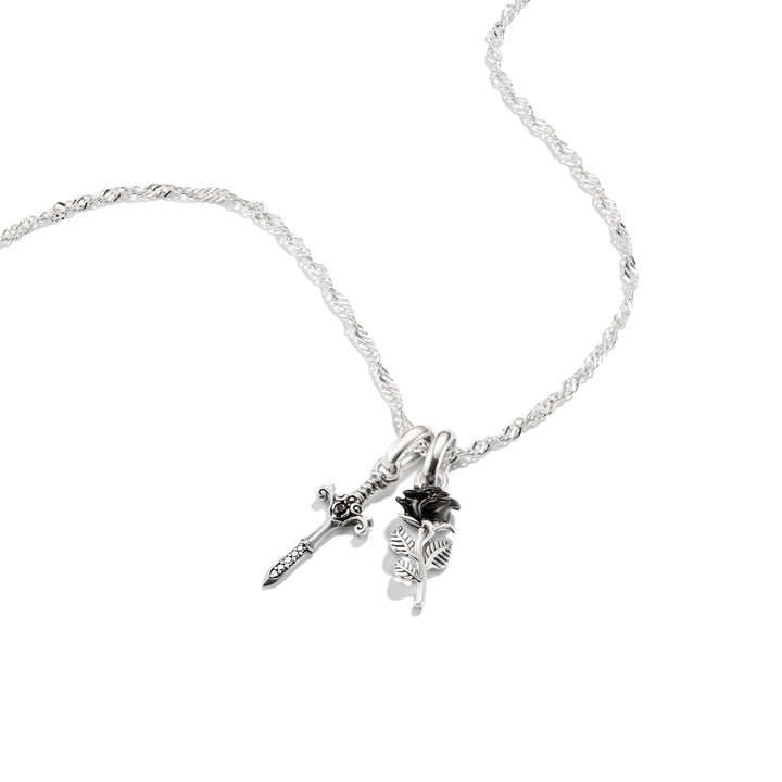 Thomas Sabo Halskette True Romance Schwert und Rose Zirkonia Silber - KE2352-691-11-L45V