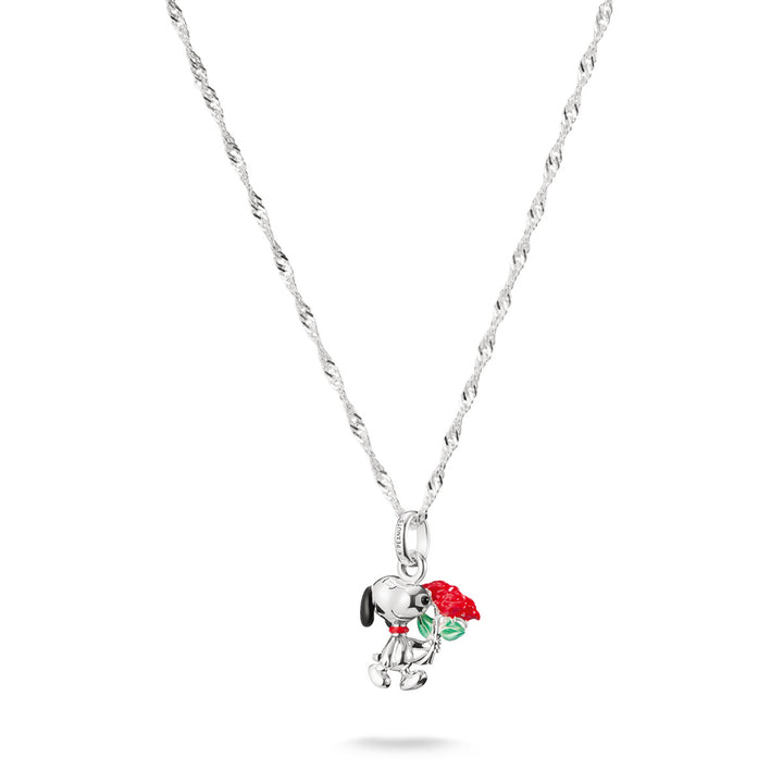 Thomas Sabo Halskette Snoopy mit Rosen Anhänger PEANUTS Silber - KE2353-664-7-L45V