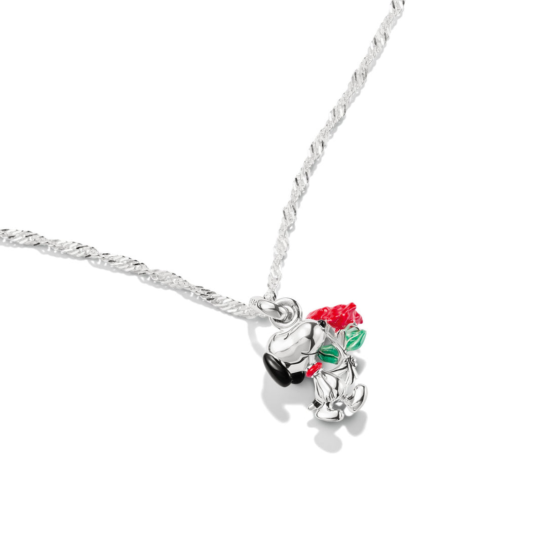Thomas Sabo Halskette Snoopy mit Rosen Anhänger PEANUTS Silber - KE2353-664-7-L45V