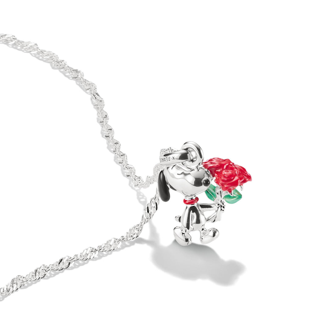 Thomas Sabo Halskette Snoopy mit Rosen Anhänger PEANUTS Silber - KE2353-664-7-L45V