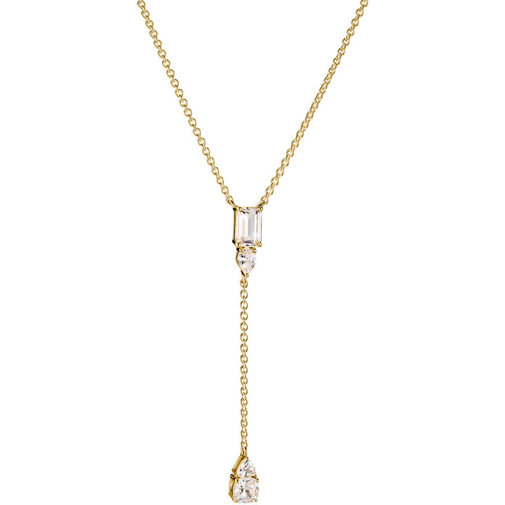 Thomas Sabo Halskette Y-Form mit weissen Zirkoniasteinen Bold Elegance 18k Vergoldung - KE2364-414-14-L50V
