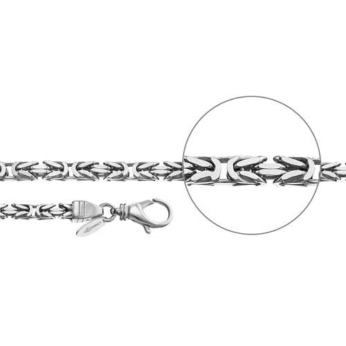 Der Kettenmacher Königskette Silber Diamantiert 3,7 mm 55cm - KÖ2-55S